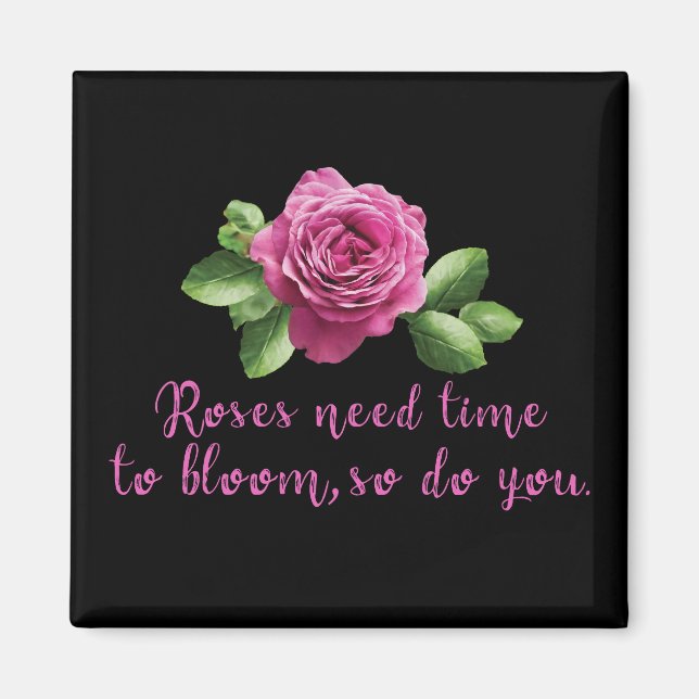Funny sayings about roses and love magnet (Front)