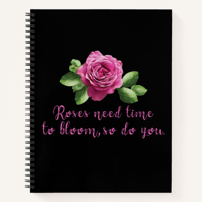 Funny sayings about roses and love notebook (Front)