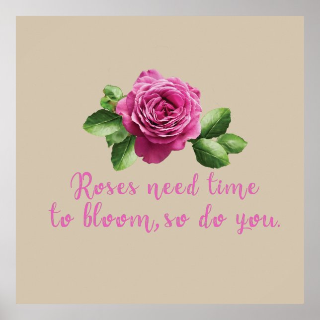 Funny sayings about roses and love poster (Front)