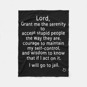 Funny Sayings S - New Serenity Jail Prayer  Fleece Blanket