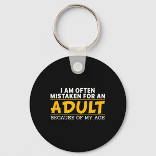 Funny Sayings Sarcasm Quote Adulting Birthday Key Ring