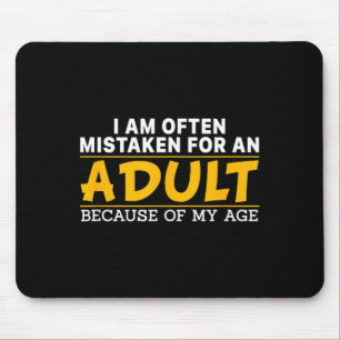 Funny Sayings Sarcasm Quote Adulting Birthday Mouse Pad