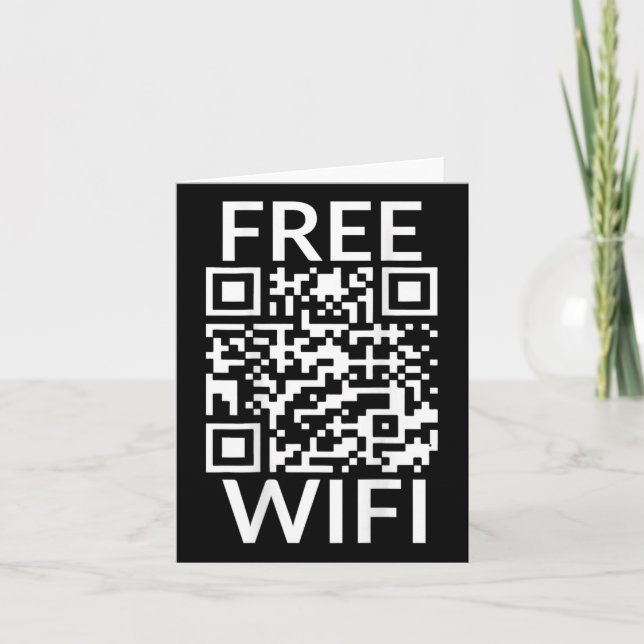 Funny Scan Free Wifi Trump Dancing Prank Qr Presid Card (Front)