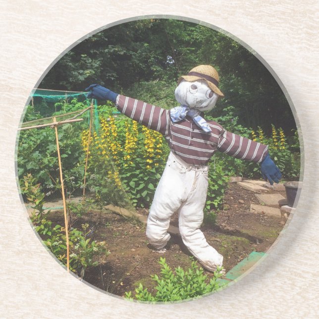 Funny scarecrow coaster (Front)