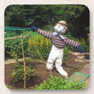 Funny scarecrow coaster