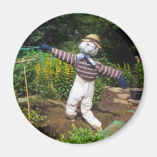 Funny scarecrow magnet