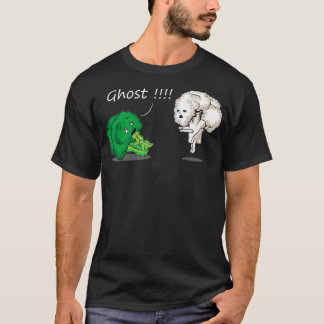 Funny Scared Broccoli by Ghost Cauliflower Funny T-Shirt