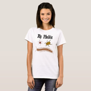 Funny Scared of Bugs Insect Phobia T-Shirt