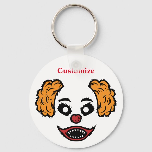 Funny Scary Clown Thunder_Cove Key Ring (Front)
