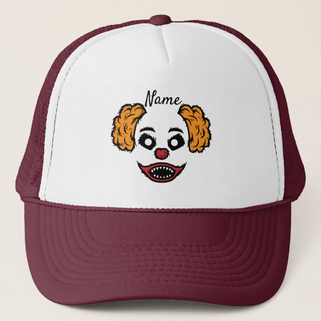 Funny Scary Clown Thunder_Cove Trucker Hat (Front)