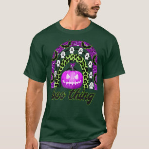 Funny Scary Halloween BOO THING Rainbow and Pumpki T-Shirt