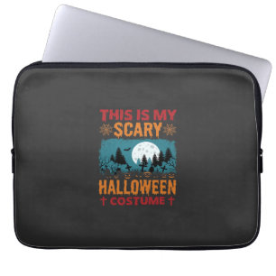 Funny Scary Halloween Costume Graveyard Moon Graph Laptop Sleeve
