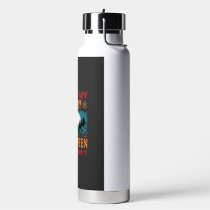 Funny Scary Halloween Costume Graveyard Moon Graph Water Bottle