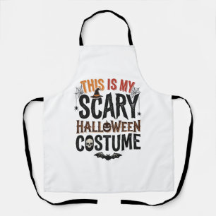 Funny Scary Halloween Costume Vintage Shirt Design Apron