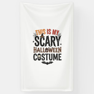 Funny Scary Halloween Costume Vintage Shirt Design Banner
