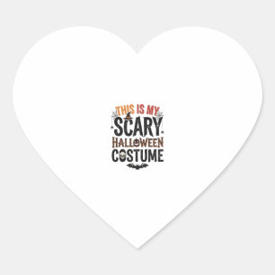 Funny Scary Halloween Costume Vintage Shirt Design Heart Sticker