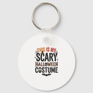 Funny Scary Halloween Costume Vintage Shirt Design Key Ring