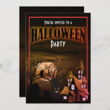 Funny Scary Halloween Party Invitation