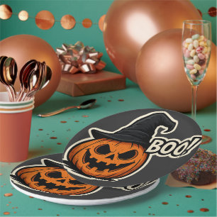  Funny & Scary Halloween Sticker  Paper Plate