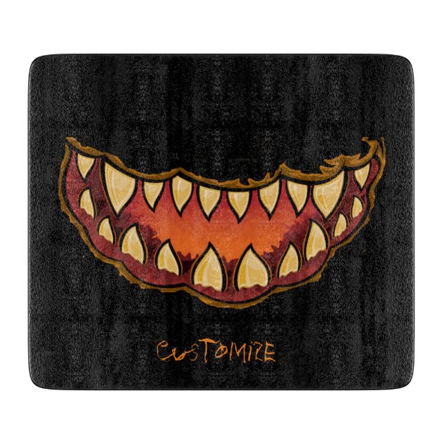 Funny Scary Jack o'lantern Thunder_Cove Cutting Board (Front)