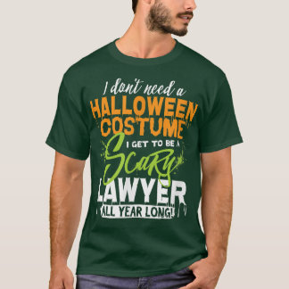 Funny Scary Lawyer Halloween Costume 2824 T-Shirt