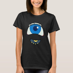 Funny Scary Monster Eyeball Face Halloween Costume T-Shirt