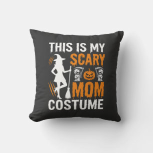 Funny Scary Mum Costume Halloween Witch Cushion