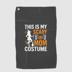 Funny Scary Mum Costume Halloween Witch Golf Towel