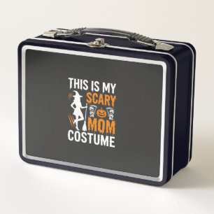 Funny Scary Mum Costume Halloween Witch Metal Lunch Box