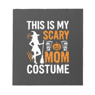 Funny Scary Mum Costume Halloween Witch Notepad