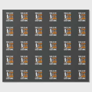 Funny Scary Mum Costume Halloween Witch Wrapping Paper