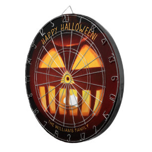 Funny Scary Pumpkin Happy Halloween Dartboard