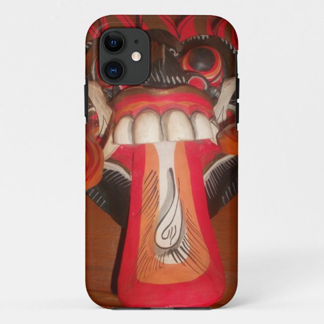 Funny Scary Weird Tongue Halloween Mask Case-Mate iPhone Case (Back)