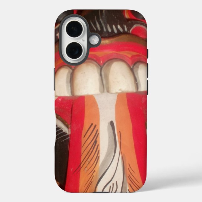 Funny Scary Weird Tongue Halloween Mask Case-Mate iPhone Case (Back)