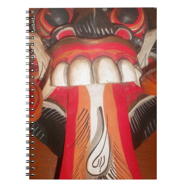 Funny Scary Weird Tongue Halloween Mask Notebook (Front)
