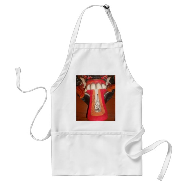 Funny Scary Weird Tongue Halloween Mask Standard Apron (Front)