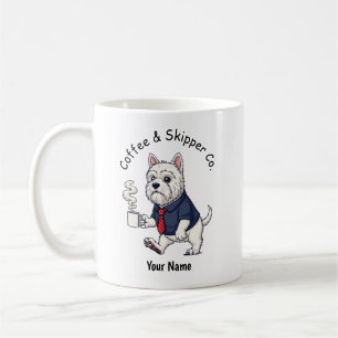 Funny Schipperke Dog Business Suit Coffee Mug