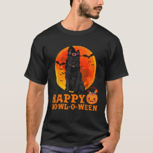 Funny Schipperke Dog Halloween Happy Howl o ween T T-Shirt