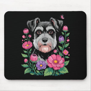 Funny Schnauzer Art For Women Schnauzer Dog Lover Mouse Pad