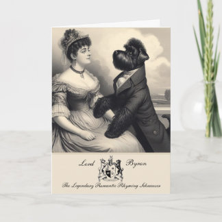 Funny Schnauzer Byron Greetings Card