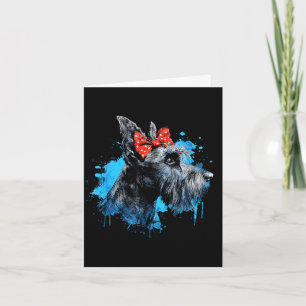 Funny schnauzer design for dog lovers mother's day card
