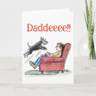 Funny Schnauzer Father's Day Greetings Card