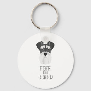 Funny Schnauzer Fear Beard Gift Key Ring