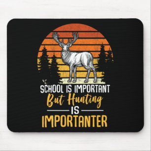 Funny School And Hunting Graphic For Girls And Boy Mouse Pad
