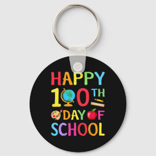 Funny School Boys Girls Kids Gift 100 Days Of Scho Key Ring