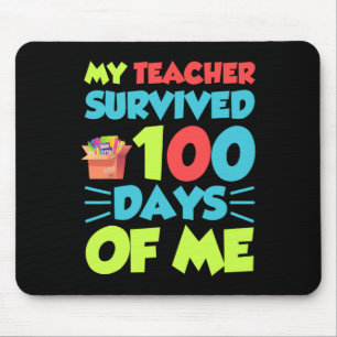 Funny School Boys Girls Kids Gift 100 Days Of Scho Mouse Pad