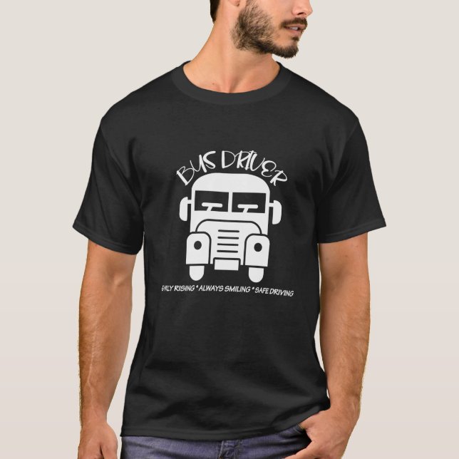 Funny School Bus Be Nice To The Bus Driver  T-Shirt (Front)