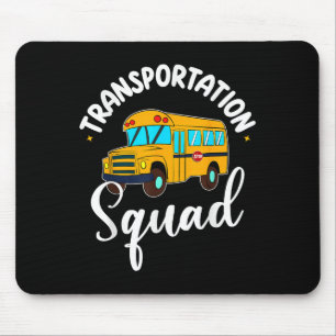 Funny School Bus Driver Back To School Transportat Mouse Pad