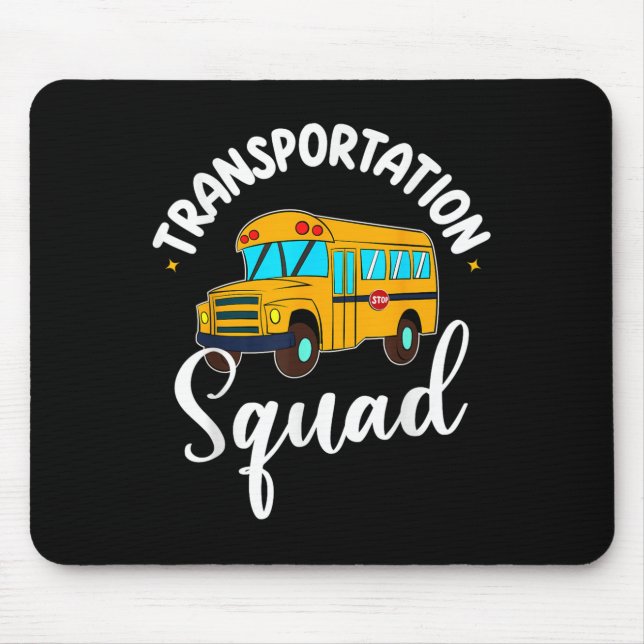 Funny School Bus Driver Back To School Transportat Mouse Pad (Front)