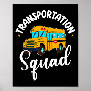 Funny School Bus Driver Back To School Transportat Poster